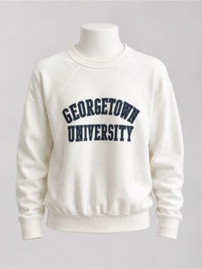 Vintage Georgetown University Sweatshirt Large Made USA Market Street Crewneck